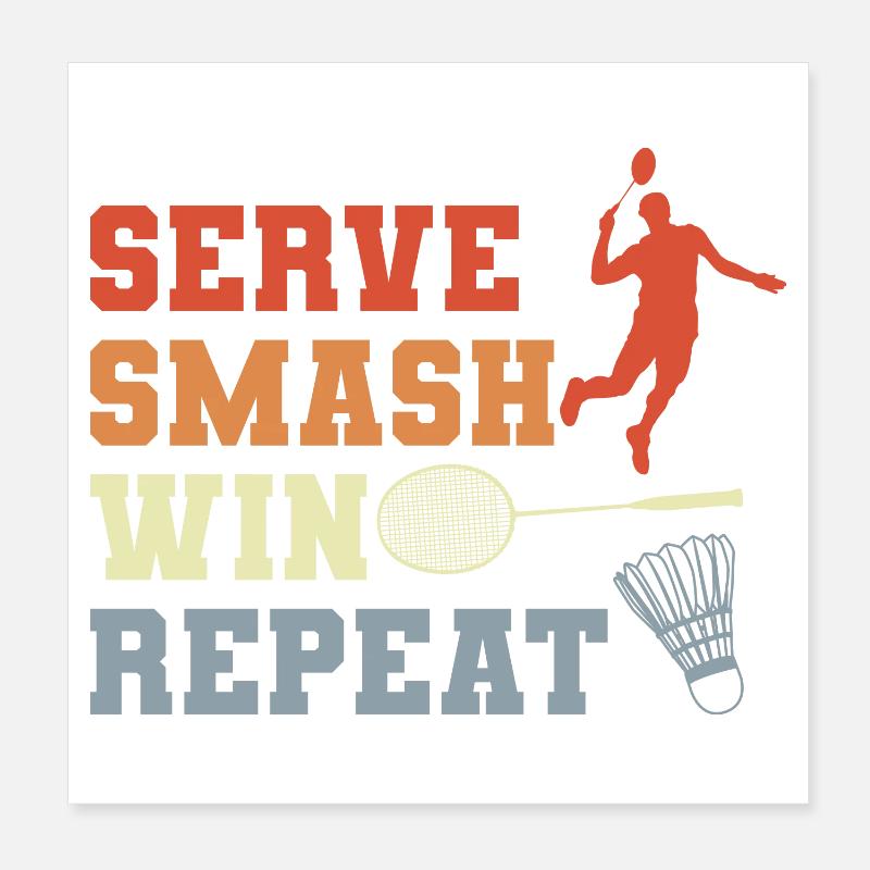 Badminton Routine Poster 20x20 cm