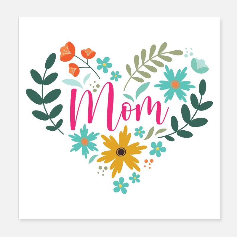 Beste Mutter aller Zeiten Poster 20x20 cm