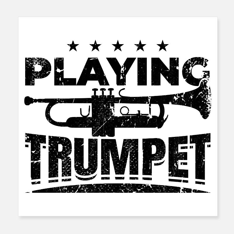 Citation Trompette Poster 20 x 20 cm
