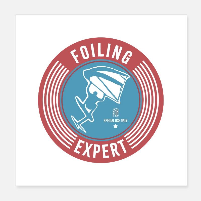 Étiquette Wingfoil Poster 20 x 20 cm