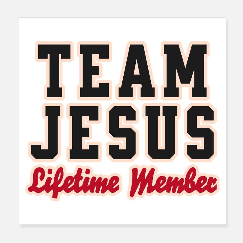 Conception à vie de l’équipe Jésus Poster 20 x 20 cm