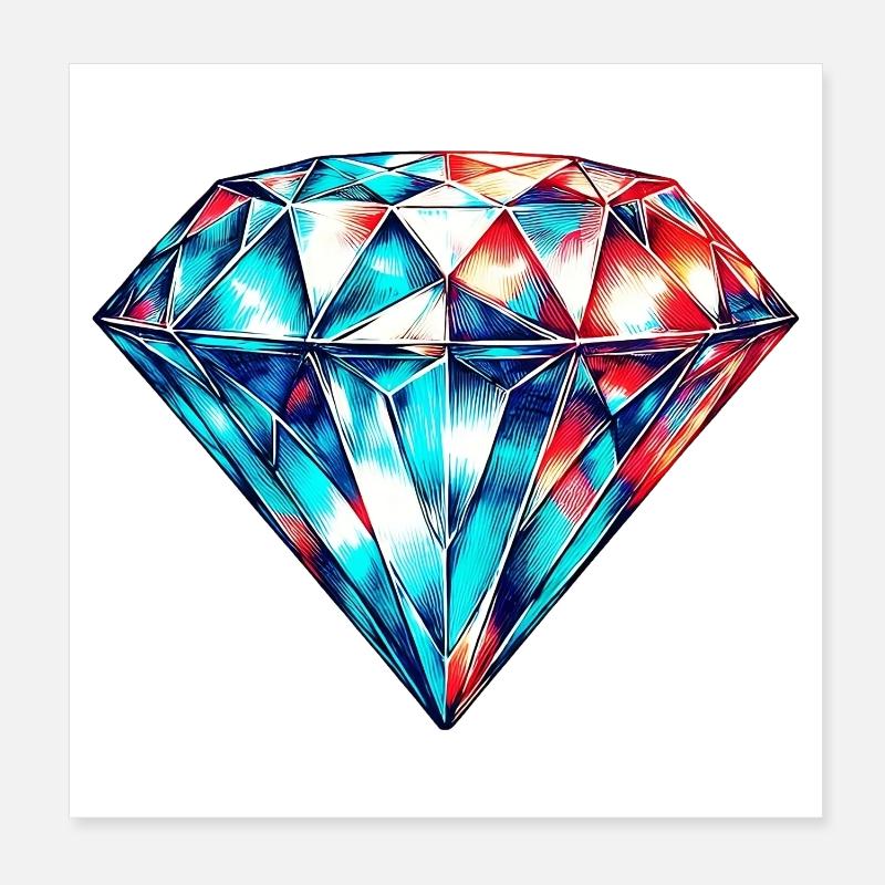 diamant Poster 20 x 20 cm