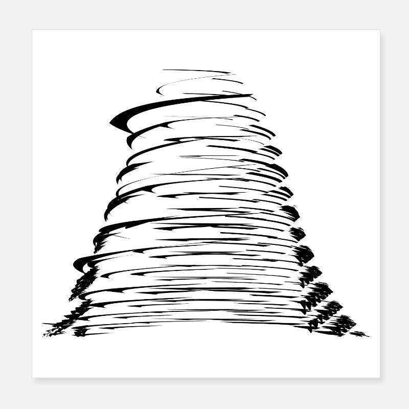 ouragan orageux Poster 20 x 20 cm