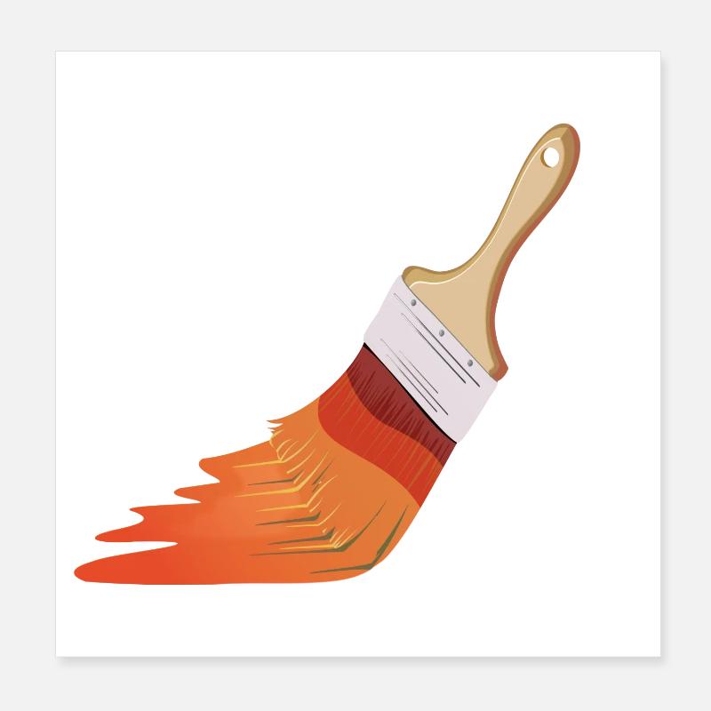 Painter Brushes Poster 8" x 8" (20x20 cm)