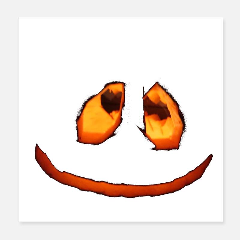 Visage de citrouille Halloween Poster 20 x 20 cm