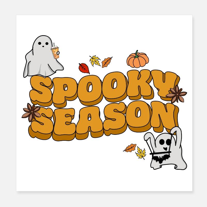 Saison effrayante d’Halloween Poster 20 x 20 cm