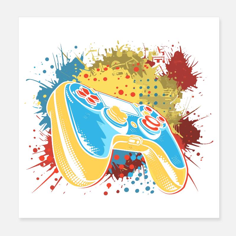 Gaming Graffiti Poster 20x20 cm