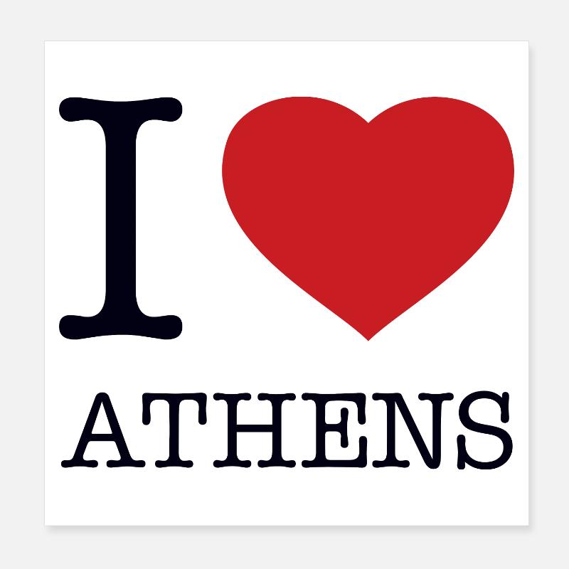 J’ADORE ATHÈNES Poster 20 x 20 cm