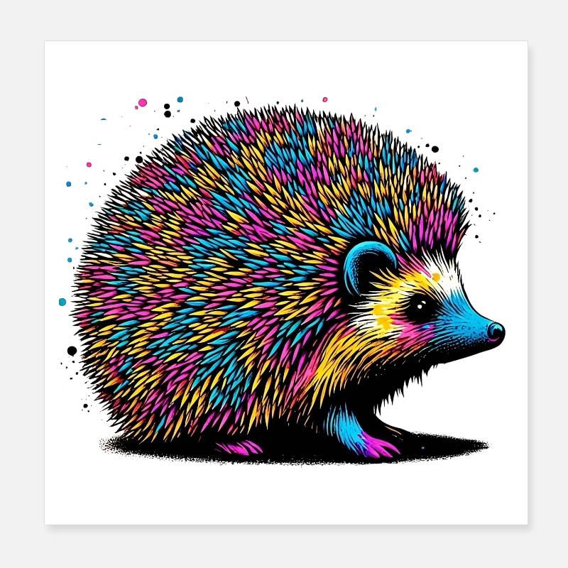 Hérisson Poster 20 x 20 cm