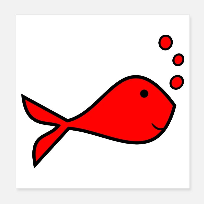 POISSON. SARDINE. POISSON D'AVRIL. MER. OCÉAN Poster 20 x 20 cm