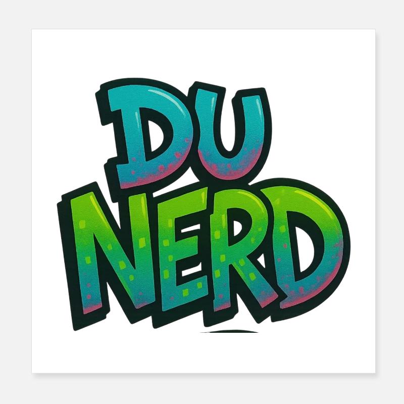 Nerd-Design mit Farbverlauf Poster 20x20 cm