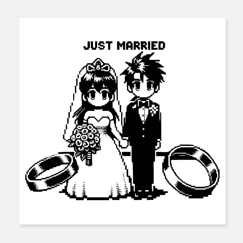 Gamer - Wedding! Poster 8" x 8" (20x20 cm)