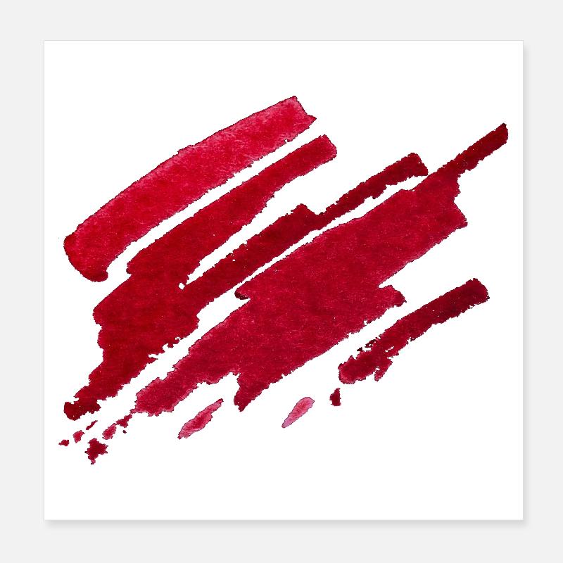 Couleur - Rouge - Abstrait Poster 20 x 20 cm