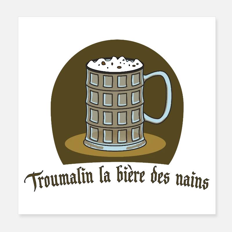 Troumalin Bier von Helfspawn Poster 20x20 cm
