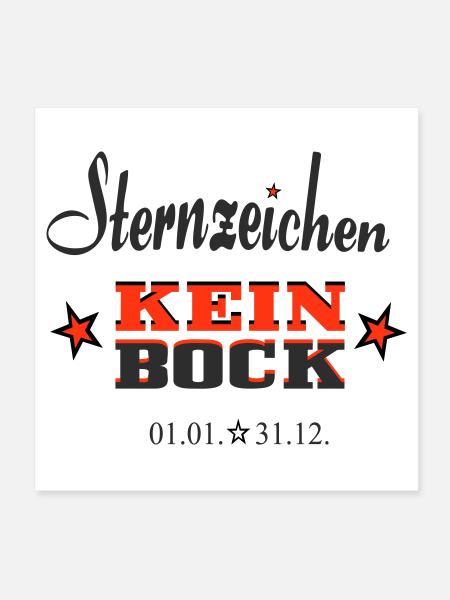 Asterisk Kein Bock Annual Calendar - Poster 8" x 8" (20x20 cm) - white - Front