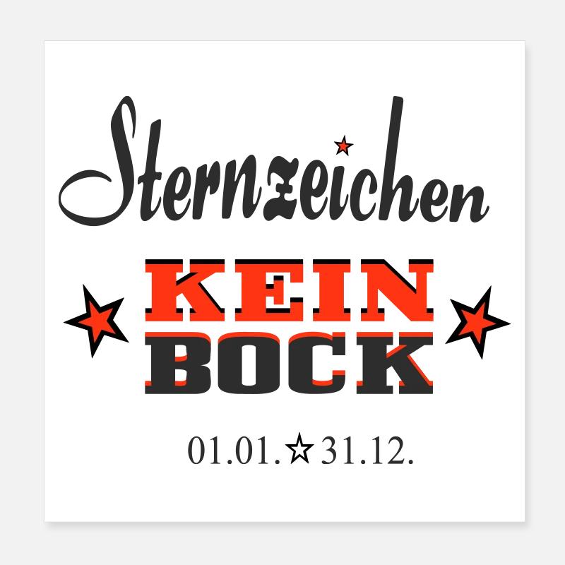 Sternchen Kein Bock Jahreskalender Poster 20x20 cm