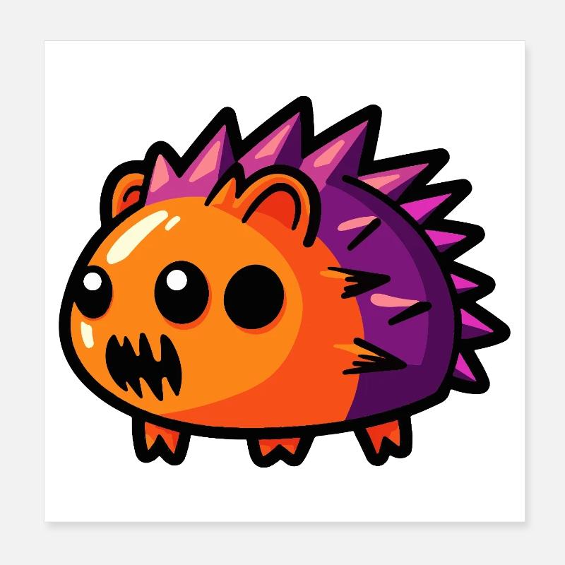 Igel Halloween Zombie Poster 20x20 cm