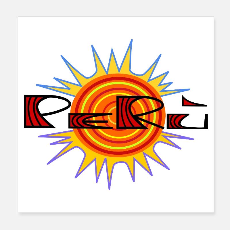 Logo Perù von Cean Poster 20x20 cm