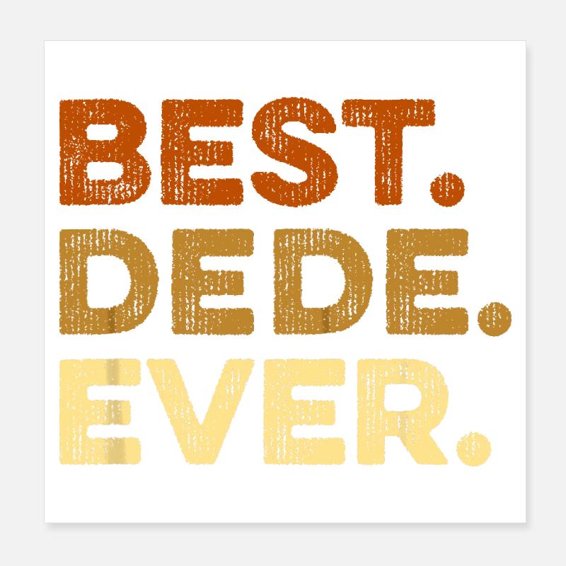 Türk Dede Design - Bester Dede (Opa) aller Zeiten  Poster 20x20 cm