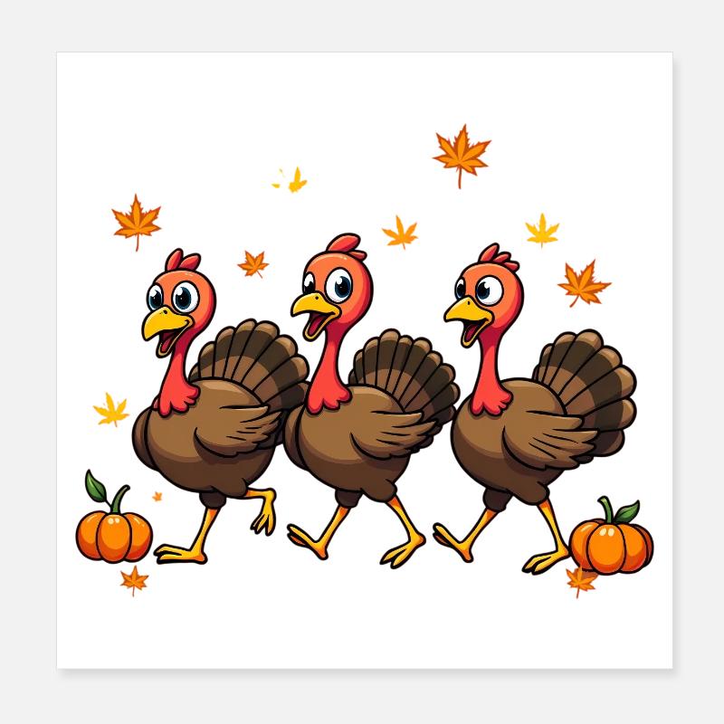 Bébé dinde de Thanksgiving Poster 20 x 20 cm