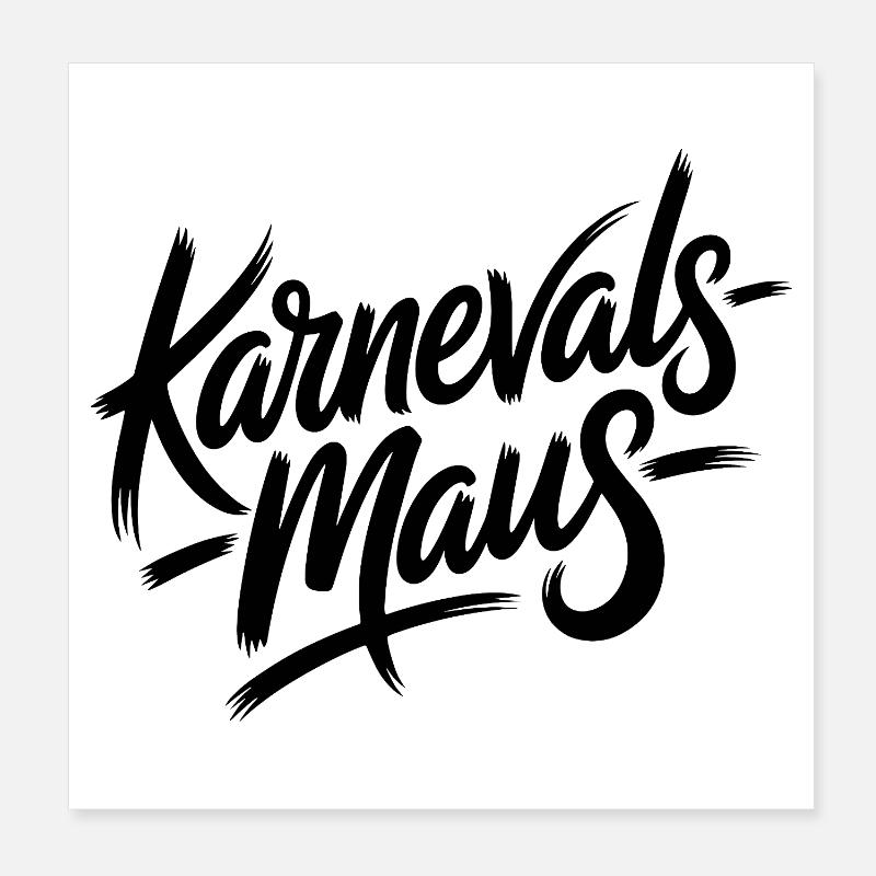 Souris de carnaval Souris de Cologne Souris de carnaval Poster 20 x 20 cm