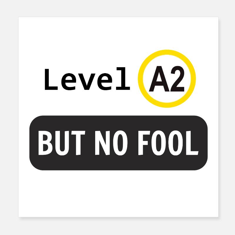Niveau de langue A2, mais pas idiot Poster 20 x 20 cm