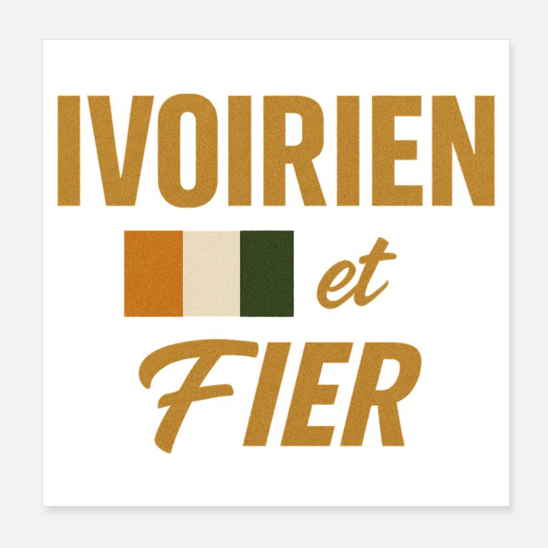Ivorisch und stolz 🇨🇮 - Poster 20x20 cm - Weiß