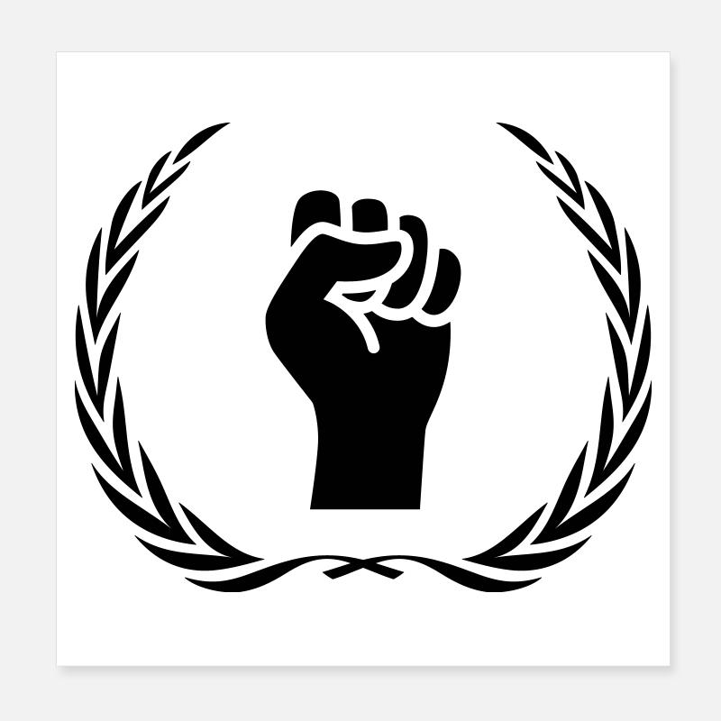 Hand Faust Kranz Poster 20x20 cm