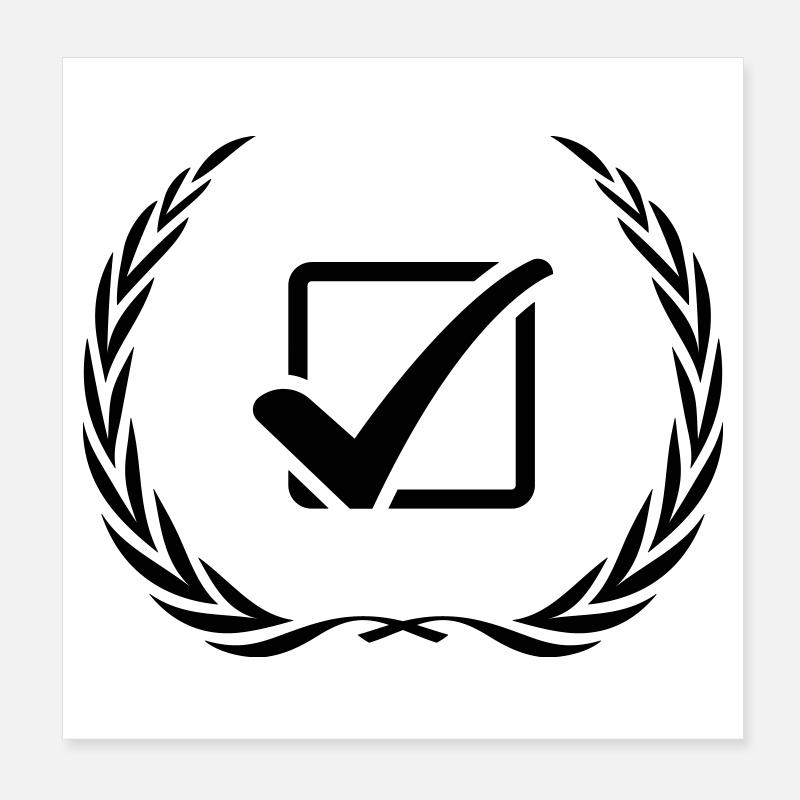 Tick Tick Wreath Poster 8" x 8" (20x20 cm)