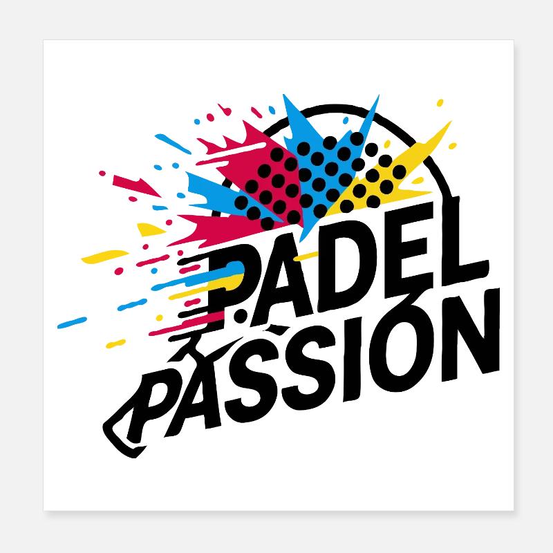 Padel Passion Poster 8" x 8" (20x20 cm)