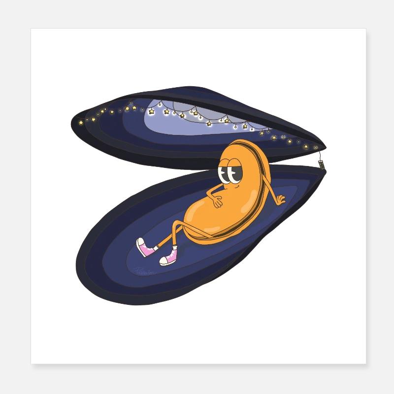 Fauler Schimmel unter Nachtsplittern Poster 20x20 cm