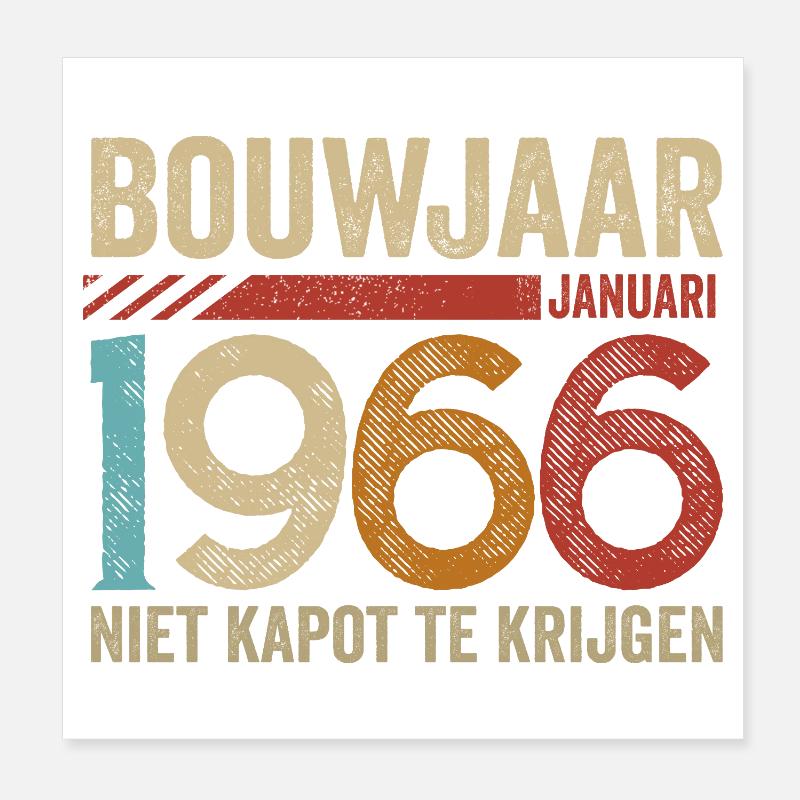 Année de construction : janvier 1966 ne peut être annulée Poster 20 x 20 cm