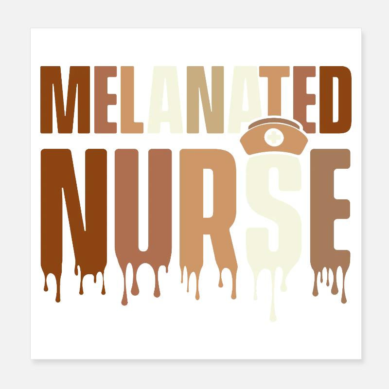 Melanisierte Krankenschwester – HBCU Melanin Pride Poster 20x20 cm