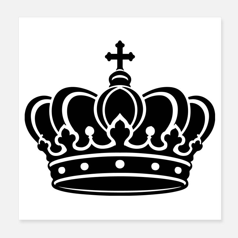 Krone Symbol Poster 20x20 cm
