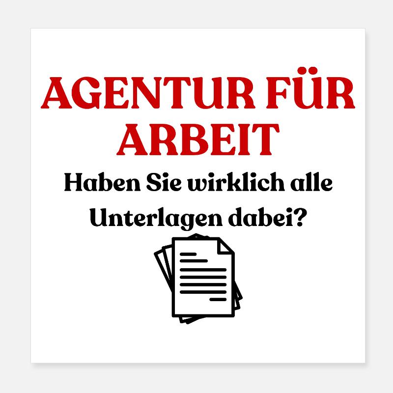 Agence pour la conception de l’emploi Poster 20 x 20 cm