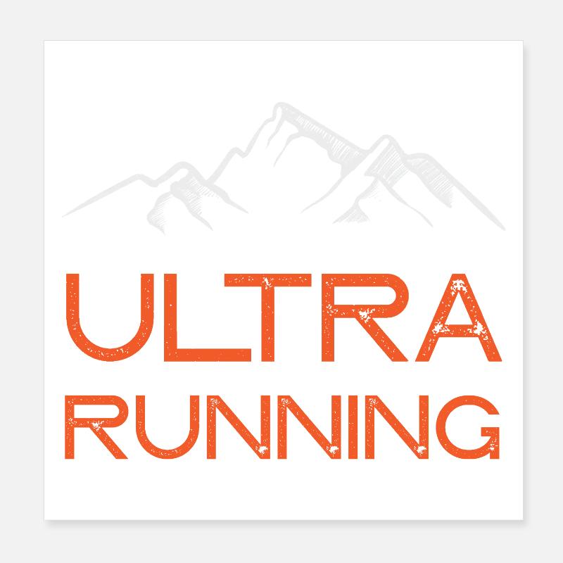 Ultra Running Poster 20 x 20 cm