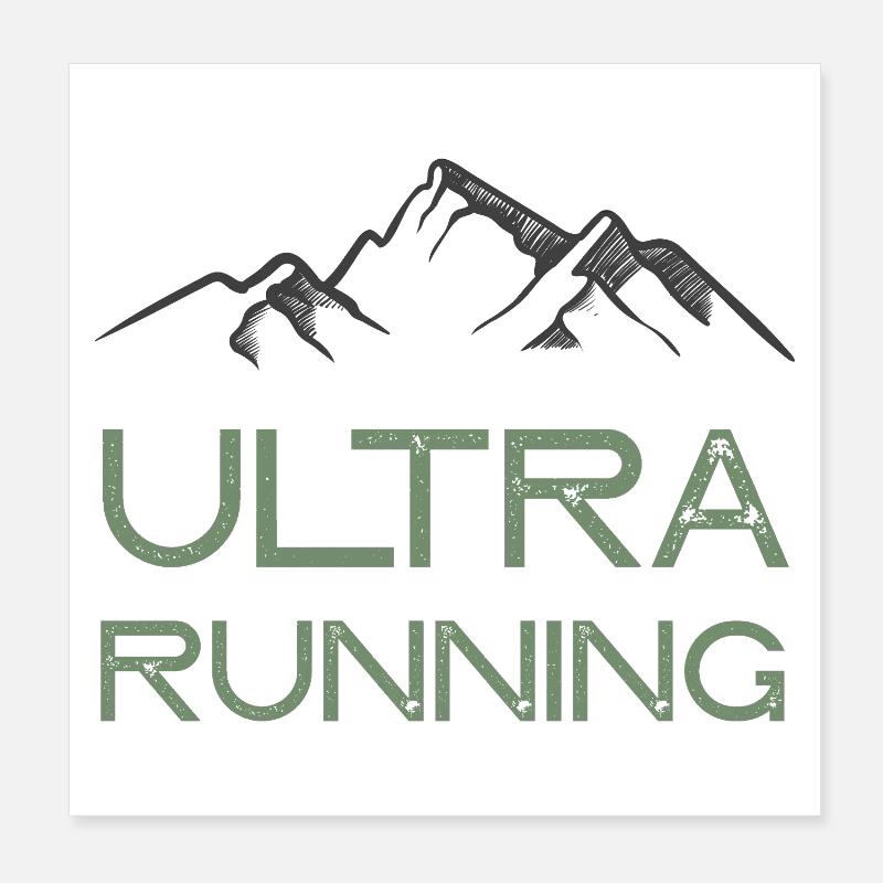 Ultra Running Poster 20 x 20 cm