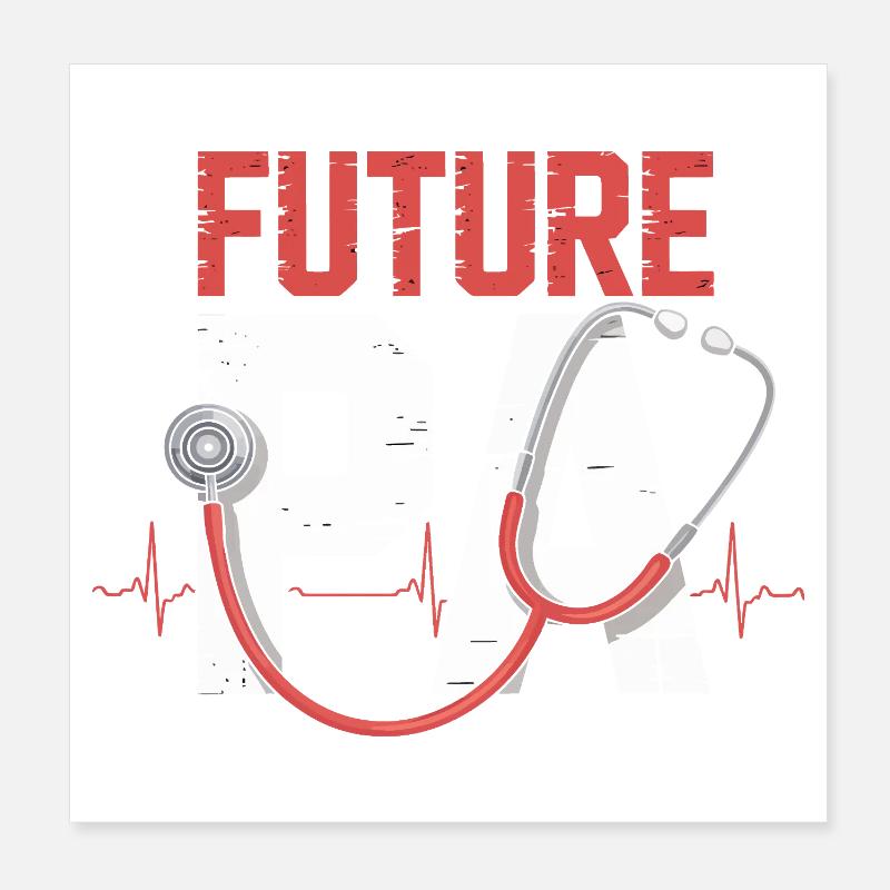 Future Medicine Stethoscope Poster 8" x 8" (20x20 cm)