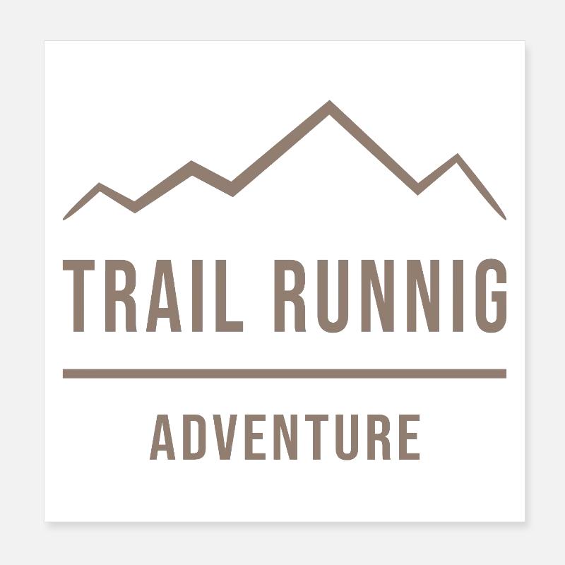 Aventure de course en sentier Poster 20 x 20 cm