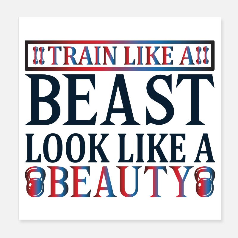 Beauté, bête de train Poster 20 x 20 cm