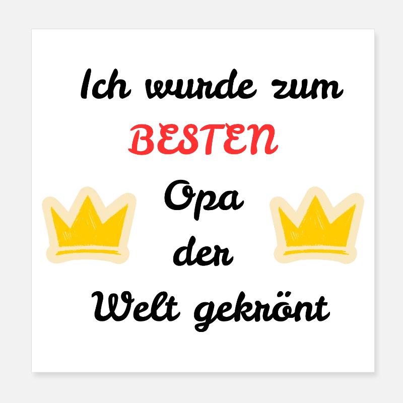Bester Opa Poster 20x20 cm