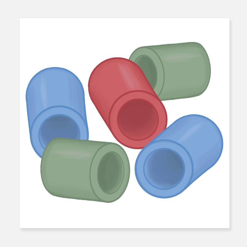 Capsules de couleur abstraites perles de repassage Poster 20 x 20 cm