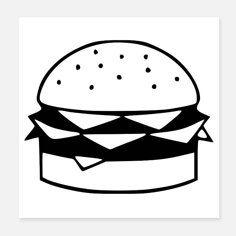 Fast Food Design Gift Chef Poster 8" x 8" (20x20 cm)