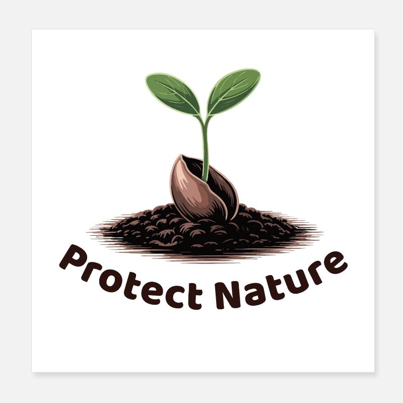 Protect nature Poster 8" x 8" (20x20 cm)