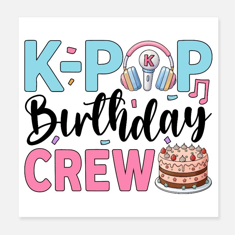 K-Pop Birthday Crew Poster 20x20 cm