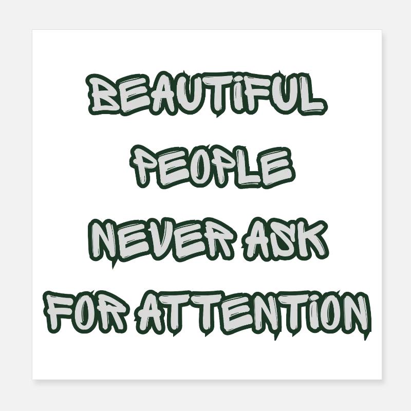 BEAUTIFUL Poster 20 x 20 cm