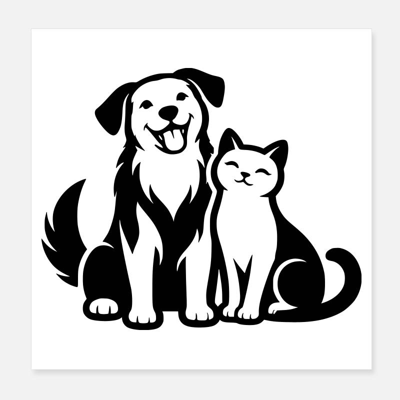 Pets Poster 8" x 8" (20x20 cm)