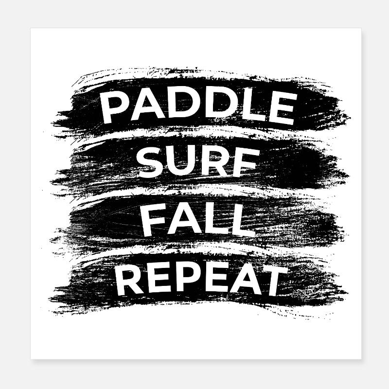 Répétition de la chute en paddle surf Poster 20 x 20 cm