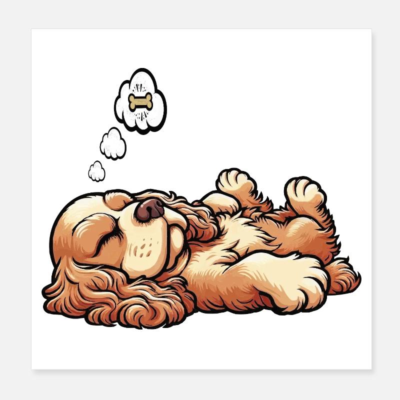 Cocker Spaniel Cockerhund Cocker Spaniel Besitzer Poster 20x20 cm