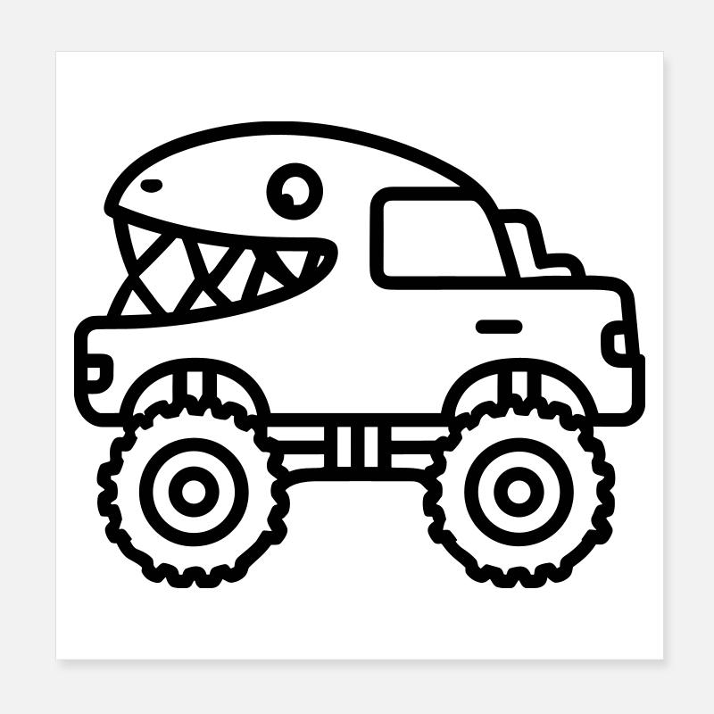 Monstertruck Poster 20x20 cm